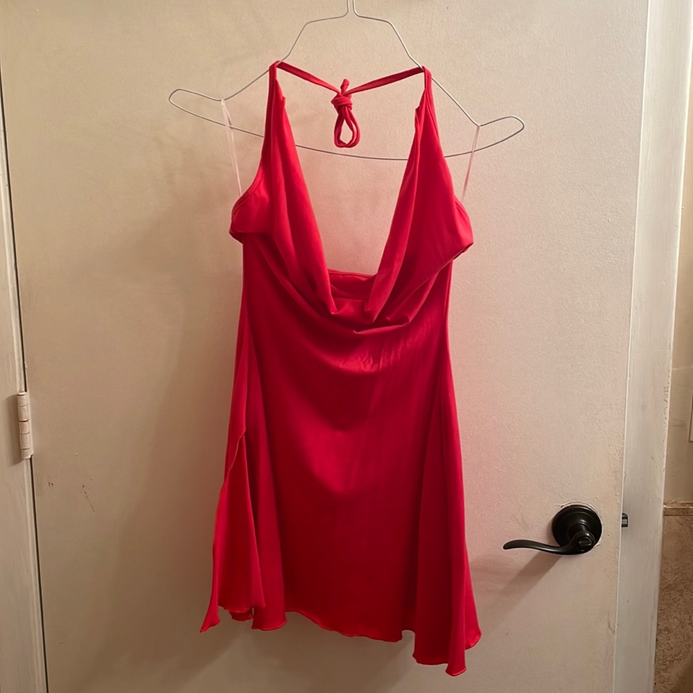 Summertime or beach orange dress